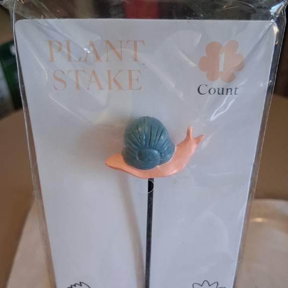 Floral Plant Stakes with Snail - Picture 2 of 2